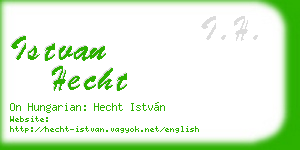 istvan hecht business card